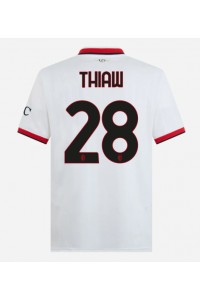 AC Milan Malick Thiaw #28 Jalkapallovaatteet Vieraspaita 2024-25 Lyhythihainen